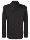 Giorgio Armani Curved Hem Poplin Shirt In Ubuv