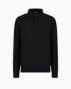 Giorgio Armani Polo-collar Cashmere Jumper In Black