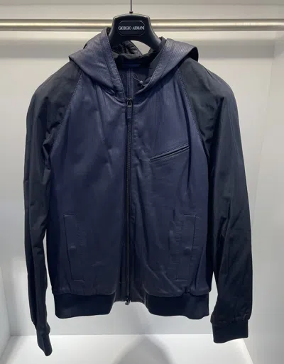 Giorgio Armani Long-sleeved Casual Jacket In Black