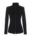 Giorgio Armani Long-sleeved Casual Jacket With Standing Collar In Black
