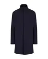 Giorgio Armani Long-sleeved Coat In Black