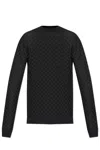 Giorgio Armani Long Sleeve Sweater In Black
