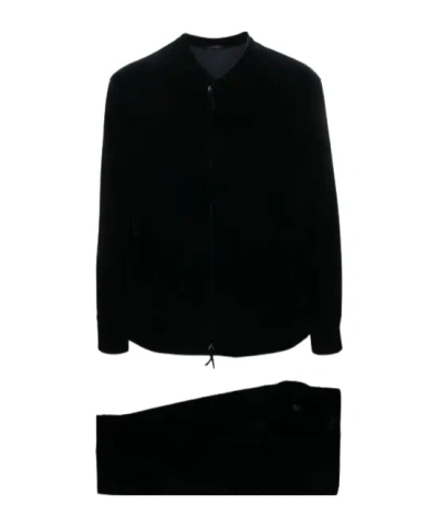 Giorgio Armani Long-sleeved Jacket  Pants Two-piece In Black