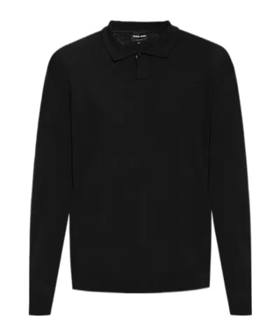 Giorgio Armani Long-sleeved T-shirt In Black