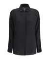 Giorgio Armani Long-sleeved Shirt In Black