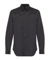 Giorgio Armani Long-sleeved Shirt In Black