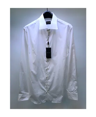 Giorgio Armani Long-sleeved Shirt In Blue