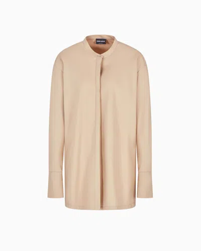 Giorgio Armani Long-sleeved Shirt In Triple Silk Georgette