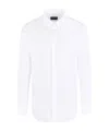 Giorgio Armani Logo Long-sleeved Shirt In White