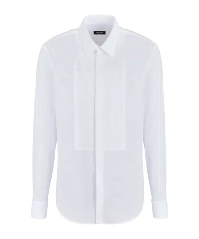 Giorgio Armani Long-sleeved Shirt In White
