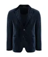 Giorgio Armani Single-breasted Velvet Jacket In Black