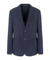 Giorgio Armani Single-breasted Jacket In Jacquard Cupro