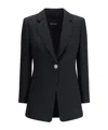 Giorgio Armani Technical Scuba Single-breasted Jacket In Black