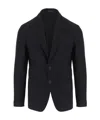 Giorgio Armani Long Sleeved Suit Jacket In Black