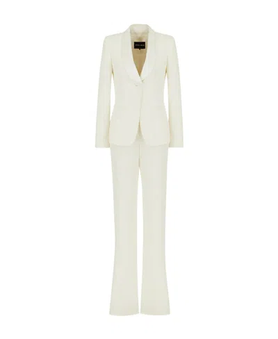 Giorgio Armani Long-sleeved Suit In White