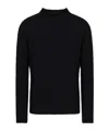 Giorgio Armani Long-sleeved Sweater In Black