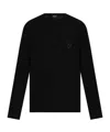 Giorgio Armani Long-sleeved Sweater In Black