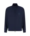 Giorgio Armani Long-sleeved Zipper Sweatshirt In Black