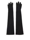 Giorgio Armani Long Suede Gloves In Black
