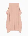 Giorgio Armani Long Technical Cady Skirt In Pink
