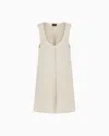 Giorgio Armani Long Top In Linen Gauze