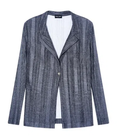 Giorgio Armani Long-sleeved Casual Jacket In Gray