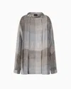 Giorgio Armani Loose Brushed Linen Check Shirt
