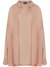 Giorgio Armani Silk Crepe Oversized Shirt In Neutral