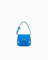 Giorgio Armani Love Collection Genderless Leather La Prima Micro Charm Bag In Blue