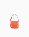 Giorgio Armani Love Collection Genderless Leather La Prima Micro Charm Bag In Orange