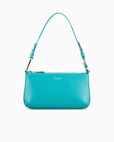 Giorgio Armani Love Collection Genderless Medium La Prima Leather Bag In Green