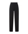 Giorgio Armani Low-rise Wide-leg Trousers In Black