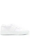 Giorgio Armani Minimalist White Trainers With Premium Leather Construction In White