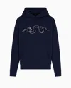 Giorgio Armani Lunar New Year Cotton-blend Hooded Sweatshirt In Blue