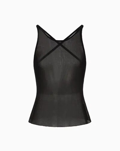 Giorgio Armani Lyocell And Cotton Knit Top
