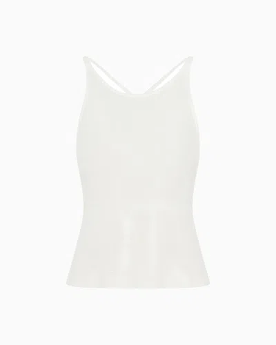 Giorgio Armani Lyocell And Cotton Knit Top