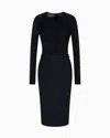 Giorgio Armani Lyocell Jersey Midi Dress In Black