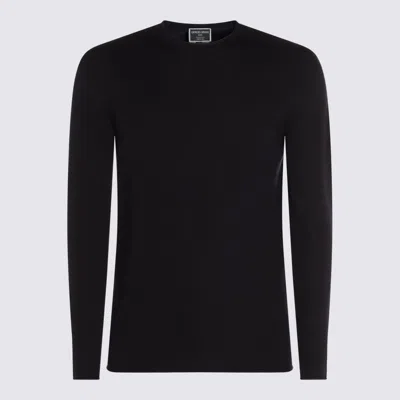 GIORGIO ARMANI GIORGIO ARMANI NAVY BLUE WOOL KNITWEAR