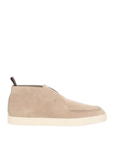 Giorgio Armani Man Ankle Boots Beige Size 9 Leather In Multi