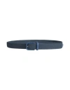 Giorgio Armani Man Belt Slate Blue Size 34 Textile Fibers In Blue