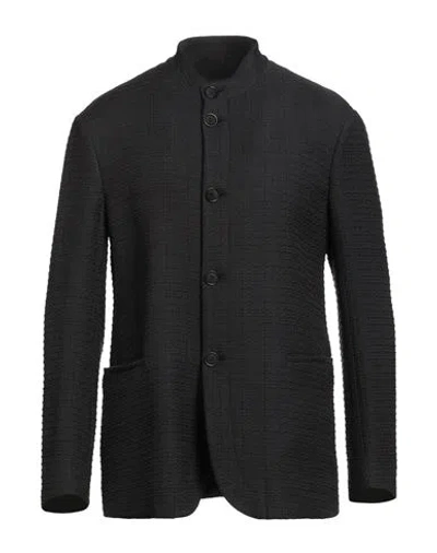 Giorgio Armani Man Blazer Black Size 42 Silk, Polyamide