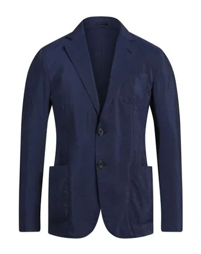 Giorgio Armani Man Blazer Blue Size 42 Silk, Polyamide