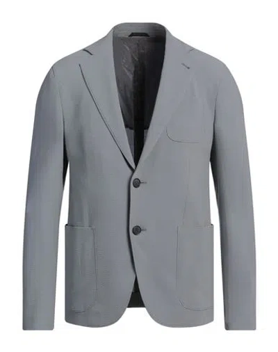 Giorgio Armani Man Blazer Grey Size 40 Virgin Wool, Elastane