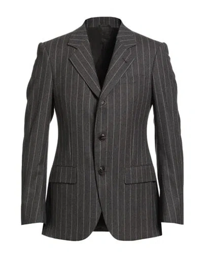 Giorgio Armani Man Blazer Grey Size 46 Virgin Wool In Gray