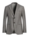 Giorgio Armani Man Blazer Grey Size 46 Virgin Wool, Silk, Cashmere, Linen In Grey