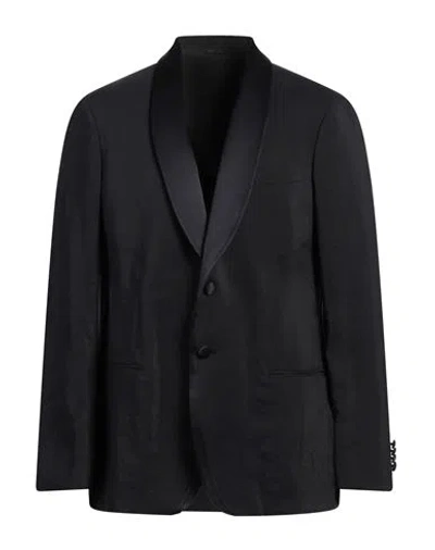 Giorgio Armani Man Blazer Lead Size 42 Silk, Polyamide In Grey