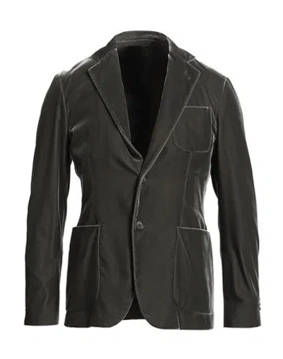 Giorgio Armani Man Blazer Lead Size 42 Viscose, Cupro, Elastane In Gray