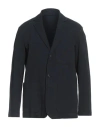 Giorgio Armani Man Blazer Midnight Blue Size 42 Cotton, Viscose, Wool, Elastane In Black