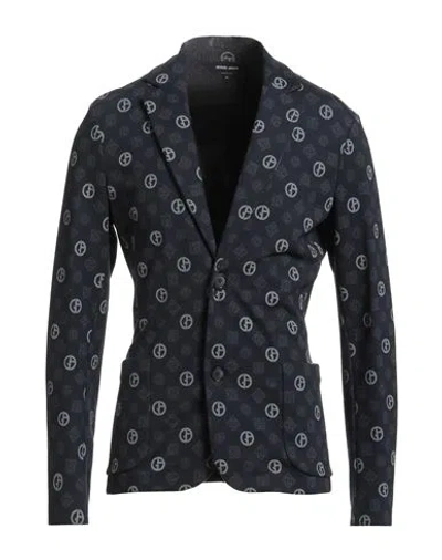Giorgio Armani Man Blazer Midnight Blue Size 46 Cotton, Cashmere