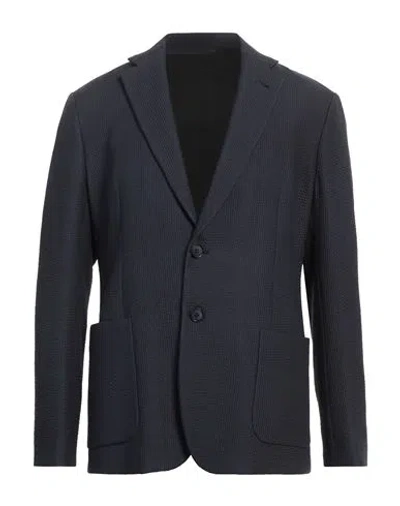 Giorgio Armani Man Blazer Midnight Blue Size 46 Silk, Polyamide
